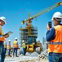 Construction site workers
